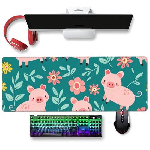Tapis de souris de jeu cochon antidérapant pour setup stable - 4