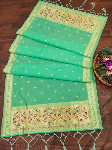 Image of DEVANGI Women's Banarasi Silk Unstitched Salwar Suit Dress Material With Dupatta