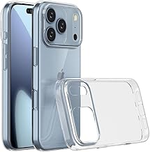 Amazon Brand-Solimo Basic Case for Apple iPhone 17 Pro Max (Silicone_Clear)