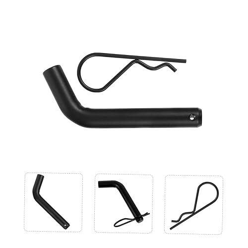 Miniatura 9 de VICASKY Juego de 2 pasadores de bloqueo de enganche de remolque, 58 extra largo, color negro, pasador de enganche de bloqueo resistente, cerradura