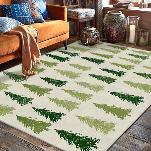Tapis de sol antidérapant sapins 1,5 x 2,1 m isolant pour lit