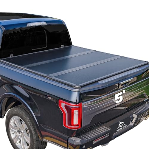 Hard Folding Truck Bed Tonneau Cover Compatible with Ford Ranger 2019 2020 2021 2022 2023 2024 2025 2026 5 ft Short Box Tri Fold Style