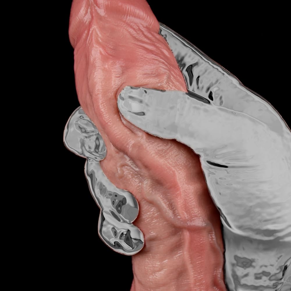 Realistischer Dildo mit Saugnapf 20 cm lang Echten Venen und Prallen Hoden aus weichem Silikon für G-Punkt & Analdildo für Männer Frauen und Paare Sexspielzeug dildo real hoden