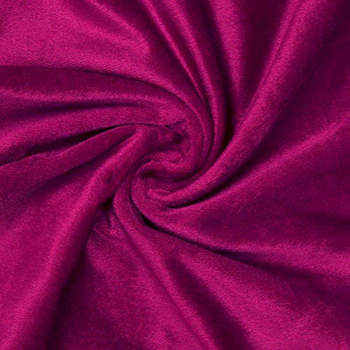 Image of Velvet Solid Grommet Long Door Curtain, Long Door 5 Feet, Magenta, Pack of 2
