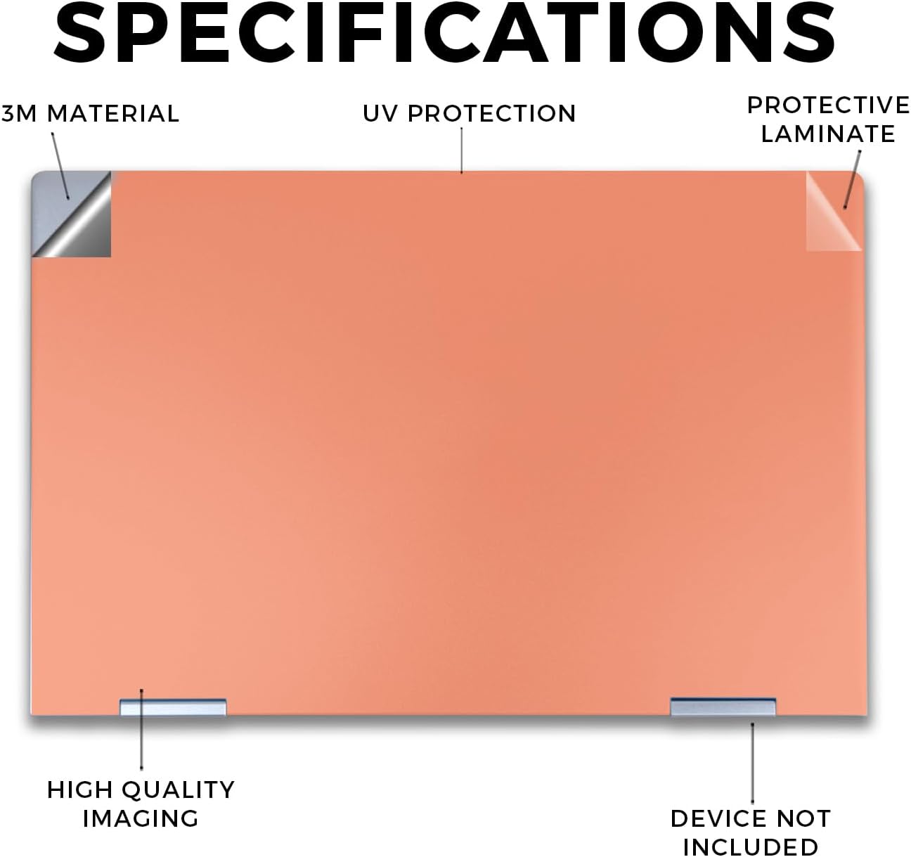 Laptop Skin Compatible with HP Envy x360 14” (2023) - Solid Peach - Premium 3M Vinyl Protective Wrap Decal Cover - Easy to Apply | Crafted in The USA by MightySkins