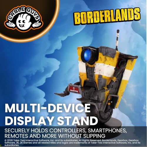 Image of Cableguys Borderlands Claptrap Controller Holder & Phone Stand - Gaming Accessories for Room and Desk Setup, Holder Compatible with Xbox, PlayStation & Most Standard Game Controllers