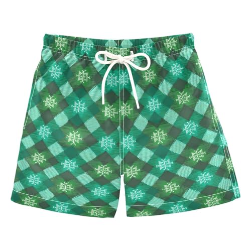 Boys Swim Trunks Quick Dry UPF 50+ Beach Board Shorts Kids Bathing Suits Swimsuit 2T Green Diamond