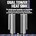 Cooler Master Hyper 620S Dual Tower CPU Air Cooler, ARGB Sync, 120mm PWM Fan, 6 Copper Direct Contact Heat Pipes, 154.9mm Tall Silver