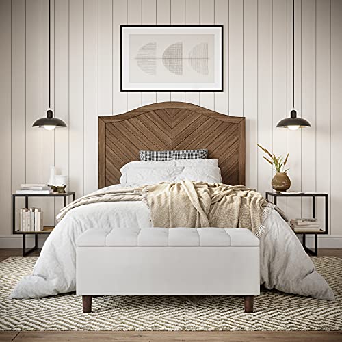 Pulaski Camel Back Chevron Patterned Wood Headboard, Queen, Brown - Image 7
