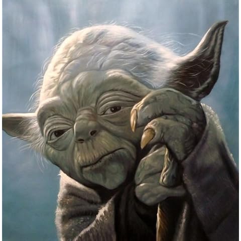 Yoda Star Wars Oil Painting 24x24 Hand Painted piece of art Cover