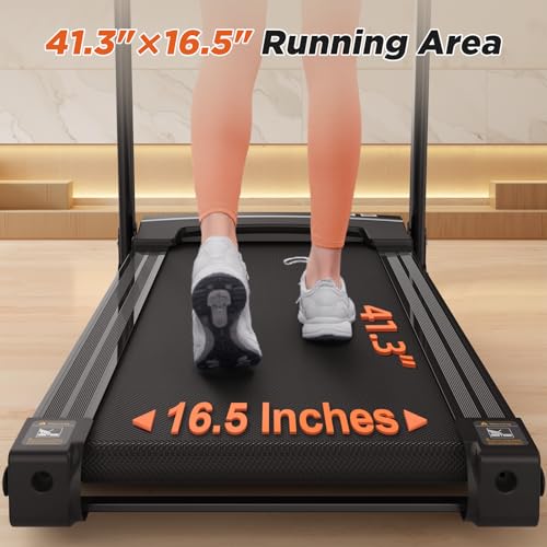 Image of Treadmills for Home, Treadmill with Incline, Treadmill Running Machine3.0 HP Quiet Brushless, 350 Lbs Capacity, App, Pulse Sensor Heart Rate with LCD Display Holder for Cup & Phone