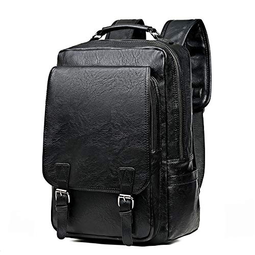 Leather Backpack College Laptop Travel Camping Shoulder Bag Gym Sports