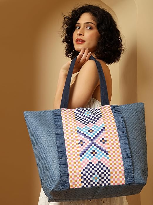 Image of ASIAN Tote Bag for Women | Stylish Office bag & Canvas Travel Handbag | Shopper and Shoulder Bag Lightweight Handbag with Multi Compartment | Travel, Office, Gym & Daily Use