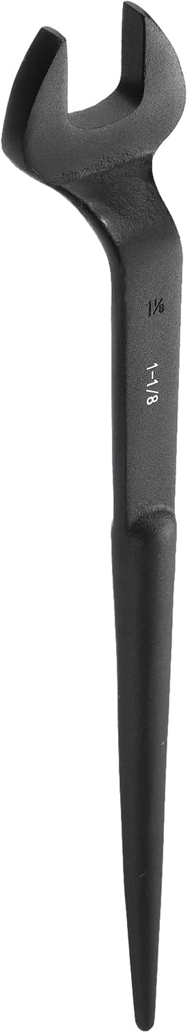 HARFINGTON Single Open End Spanner Wrench 1-1/8-inch 15 Degree Angle Single Open End SAE Construction Spanner Wrenches with 60°Offset Handle for Automotive Mechanical Maintenance