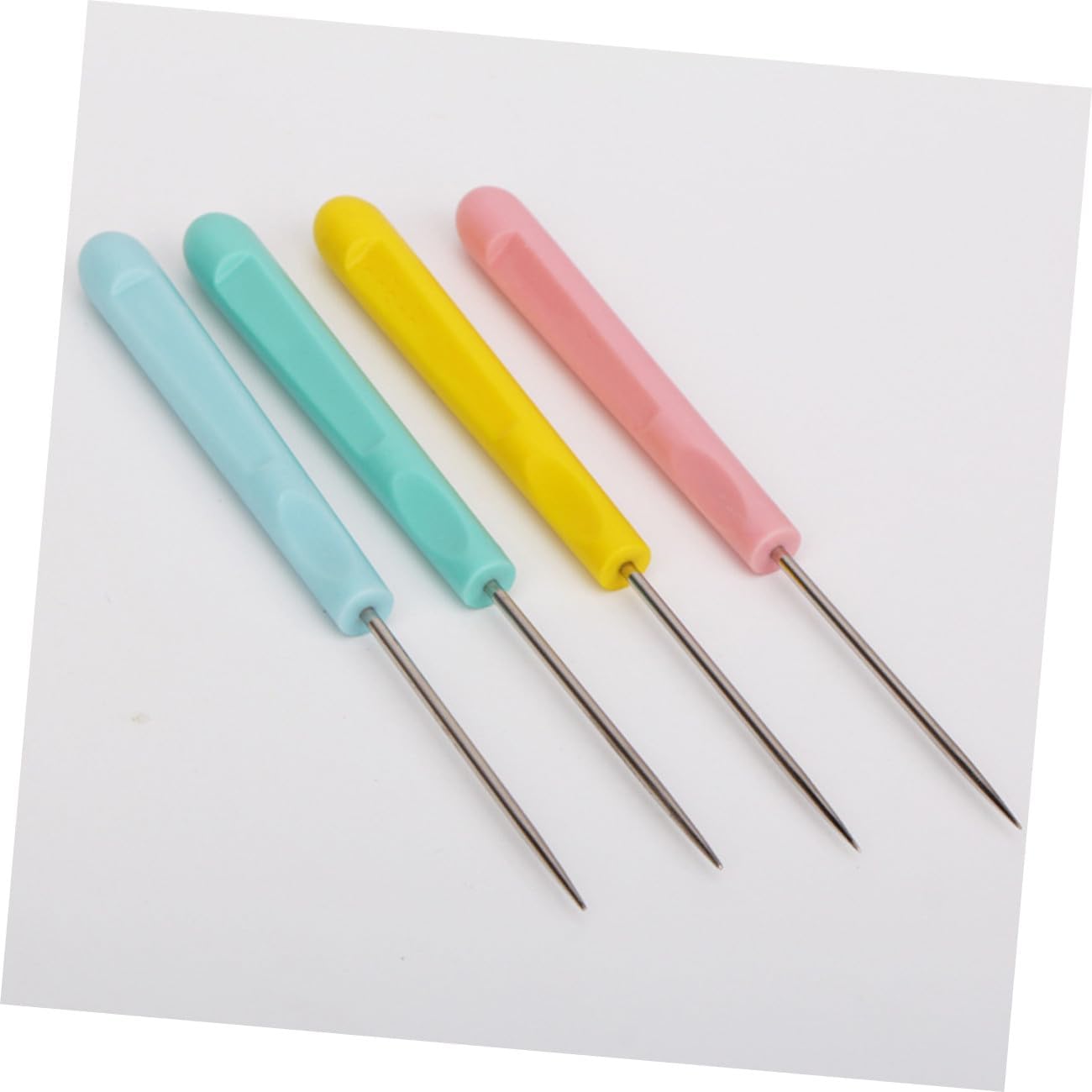 BEBEMOKO 20pcs Sewing Tools Accessories Kit Plastic Handle Awls Craft Tool Kits for DIY Hand Stitching Random Color