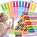 36 Pack Big Bubble Wands Bulk in 6 Colors, Ideal for Easter, Summer, Halloween, Valentine, School Classroom Prizes
