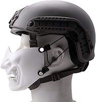 Vista 2 de AOUTACC Mascarillas de media cara Airsoft, monstruo demonio malvado, Kabuki, Samurai, Hannya Oni, máscaras protectoras de media cara, baile