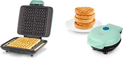 Dash Máquina para hacer gofres de lujo sin goteo de 1200 W + café de hash browns, o cualquier desayuno, almuerzo y aperitivos con fácil limpieza y