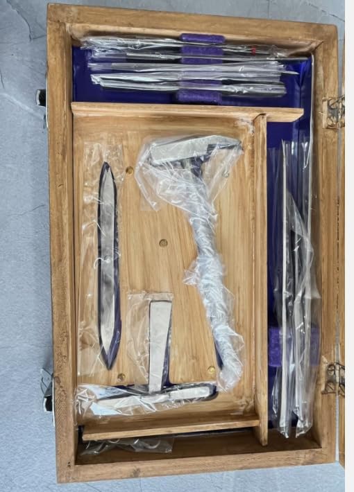 Postmortem Instrument Set/Autopsy/Dissection Kit Anatomy 19Pcs Wooden Box