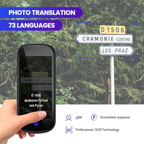 Language Translator Device No WiFi Needed AI Voice Translator Instant Two-Way 137 Language Translator 4" HD Online/Offline/Recording/Photo Translation for Travel Business(Light Black) 7 Language Translator Device No WiFi Needed AI Voice Translator Instant Two-Way 137 Language Translator 4" HD Online/Offline/Recording/Photo Translation for Travel Business(Light Black) - Image 5