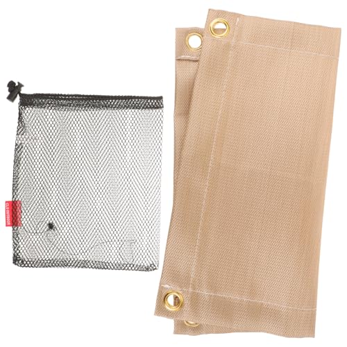 Supvox Multifunktionale Feuerfeste Outdoor Decke 30x30cm aus Glasfaser mit Tragetasche Hitzebeständige Isolier und Grilldecke für Camping Garten und Grillzubehör