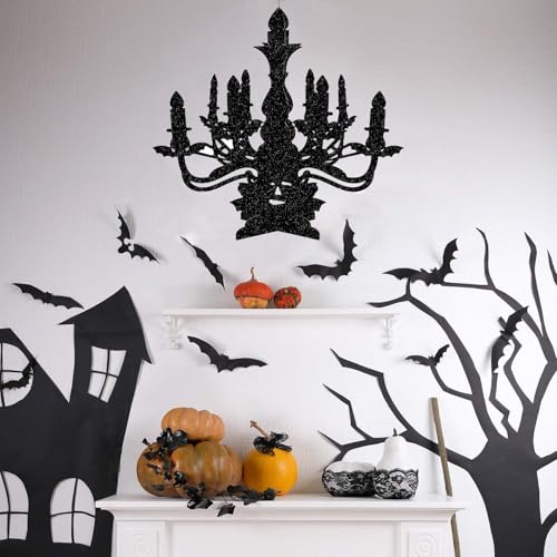 Foxrush 6Pcs 3D Black Paper Candle Holders For Halloween Hanging Decorations thumb #3