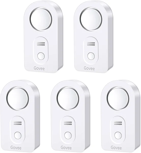 Govee Water Leak Detectors 5 Pack, 100dB Adjustable Audio Alarm Sensor, Sensitive Leak and Drip Alert, for Kitchen Bathroom Basement (Cannot Connect to Wi-Fi Directly)