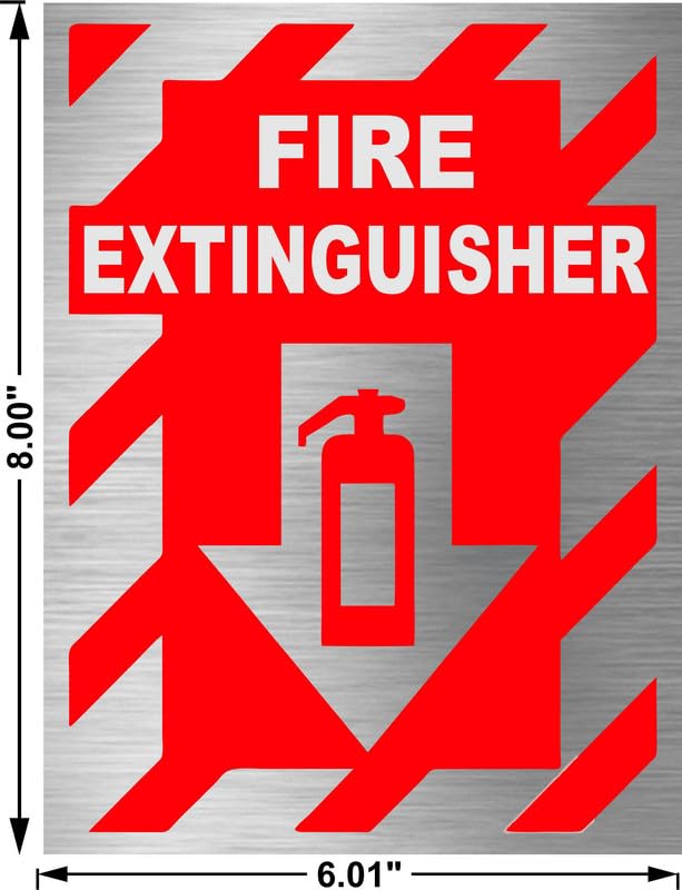 Image of Stainless Steel Fire Distinguser Sign Board for office, mall, restorant etc