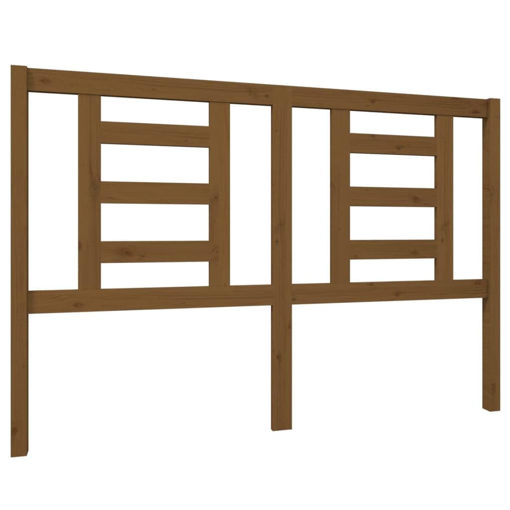 vidaXL Cabecero de Cama Cabezal Dormitorio Estructura Habitación Mobiliario Muebles Decoración Adorno Madera Maciza de Pino Marrón Miel 146x4x100 cm