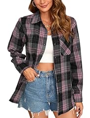 Pink Black Plaid Shirt