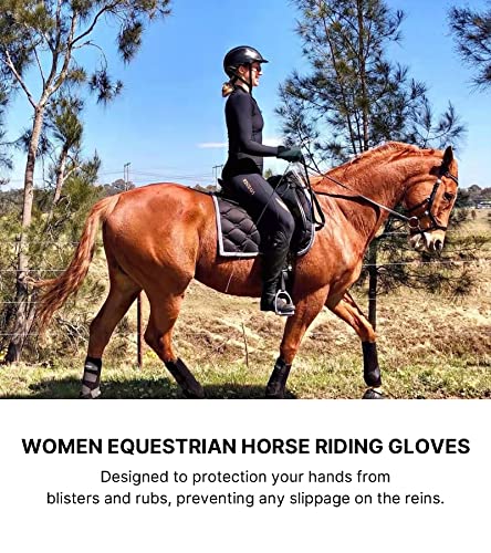 Thapower Women Horse Riding Gloves Lady Equestrian Gloves Summer Winter Outdoor Sports Horseback Riding Glove Cycling Biking Driving Gardening Mittens #TOP1