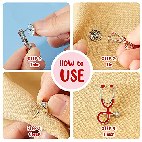 MTLEE Stethoscope Brooch Pins Nurse Week Gifts, Daisy Flower Enamel Lapel Pin Clothing Bags Decoration Brooch for Medical Doctor Nurse Graduation Presents, Assorted Colors3