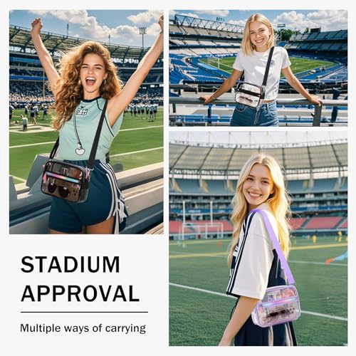 Clear Bag for Stadium Events Transparent Crossbody Bag Purse Adjustable Strap Shoulder Bags2