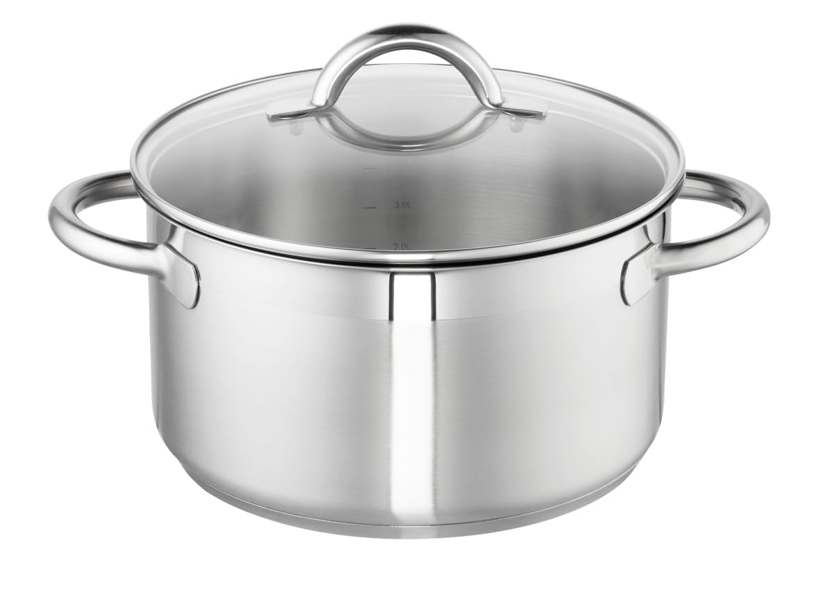 Schulte-Ufer Pętla do mięsa 24 cm, ok. 5,5 l, ze szklaną pokrywką ze stali 18/10