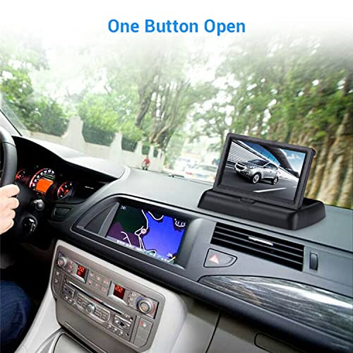 Image of 4.3 Inch Small Mini Digital Flip Down Foldable Monitor Screen for Car Truck Vehicle Rear View Reverse Parking Kits Home CCTV