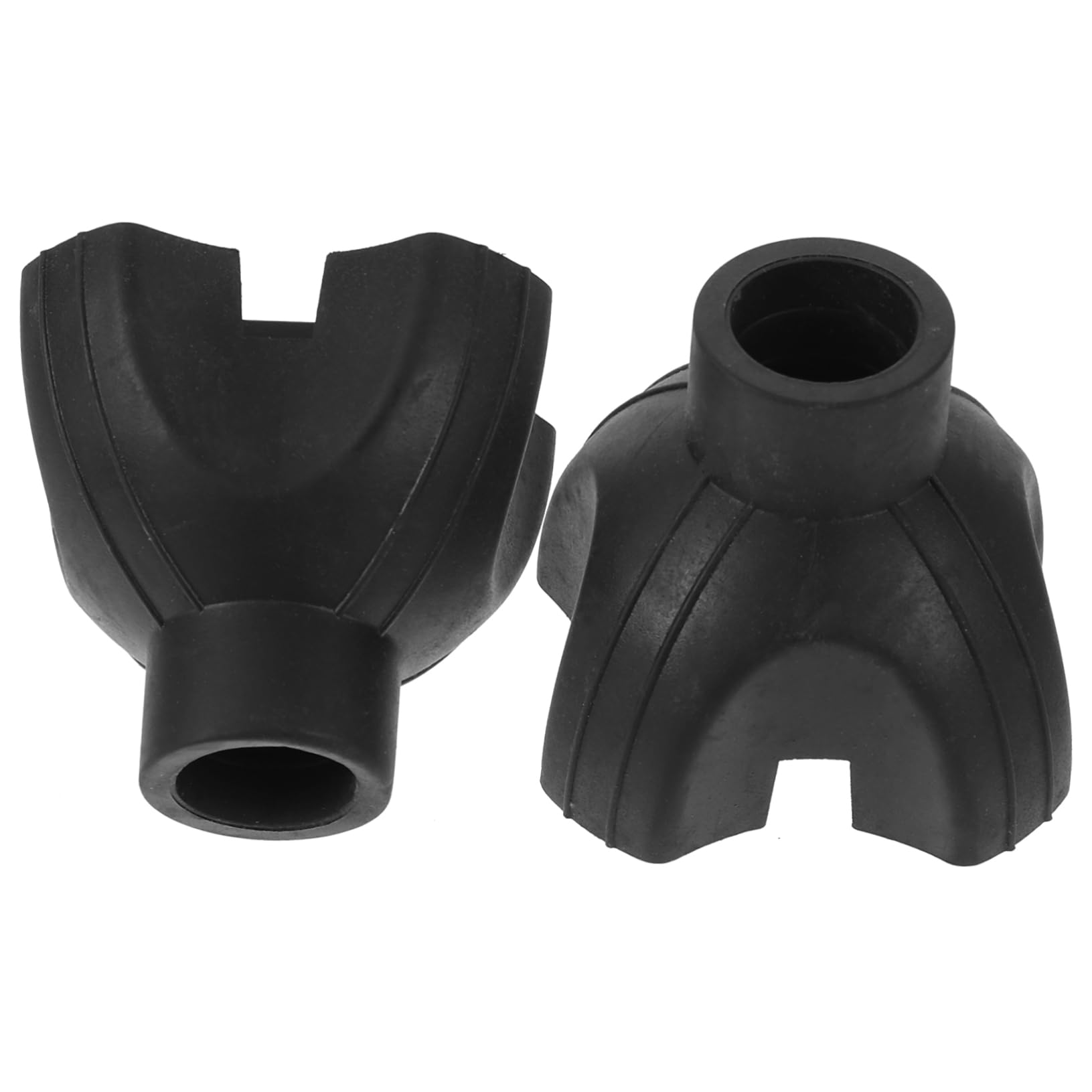Gogogmee 2pcs Cane Foot Pads Standing Cane Tip Cane Foot Pad Replacement Walking Cane Foot Pad Replacement Pole Ends Four Prong Cane Tip Tips for Canes Walking Stick Crutches Tips Black