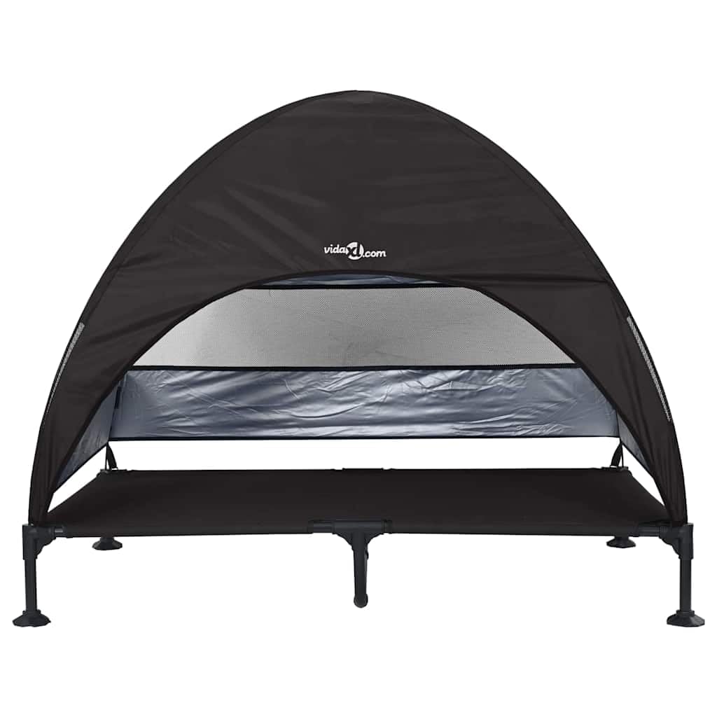 Generico Letto per Cani Elevato Nero 127 x 81 x 108 cm Tessuto e Acciaio,Articoli per Animali,Animali Domestici - Articoli,Articoli per Cani,Lettini per cani-42008221