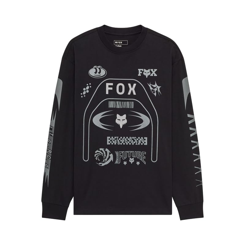T-Shirt Fox Image Cosmo MW Manches Longues Oversize Noir Taille M