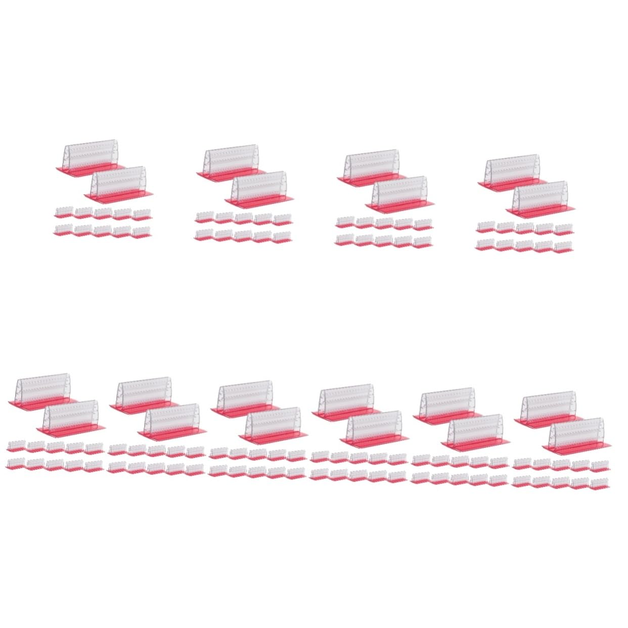 Alipis 10 Set Supporto Per Pannello Segnaletico Cavalletto Targhe Porta Distintivi Pro Portaetichette Adesive Portaetichette Per Scaffali Supporti Per Pannelli in Plastica Pvc 12 Pezzi*10