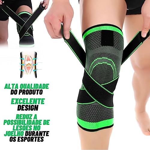 Joelheira Compressão Proteção Ajustável Fitness Cross