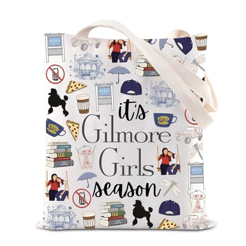 Joalpysm TV Show Merchandise Tote Bag, Inspired Tote Bag, Rory Lovers Gift Girl Season Shoulder Bag for Fans Movie Fandom Gift Lorelai Rory Fans Gift 40 x 35 cm