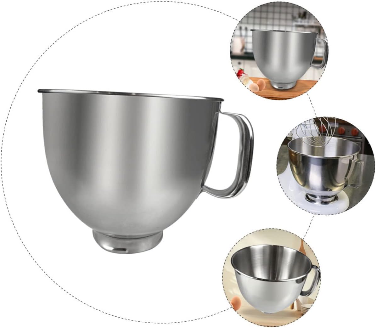 Stainless Steel Mixer Bowl Replacement for Mixers Bowl for Baking Cooking