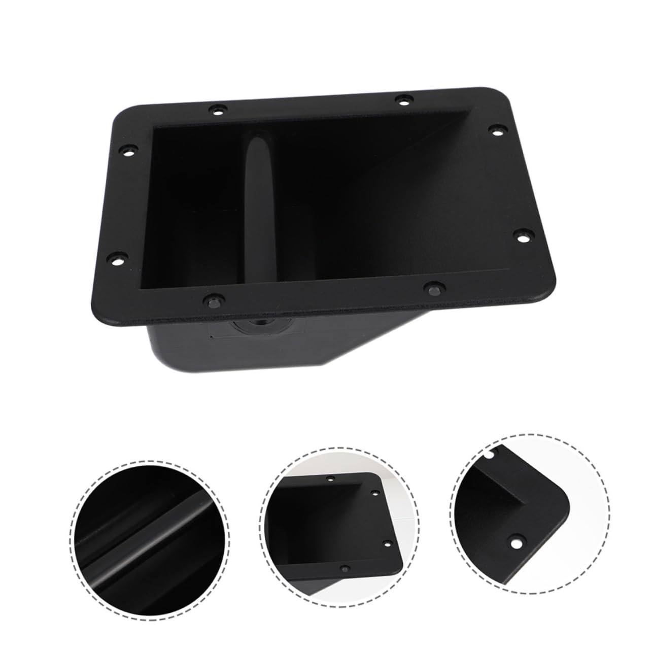 VILLCASE 4 Asas de Plástico Negras Mango Cómodo Pequeños Orificios para Altavoces Paquete de 4 Piezas Accesorios para Subwoofer y Puerta de Garaje