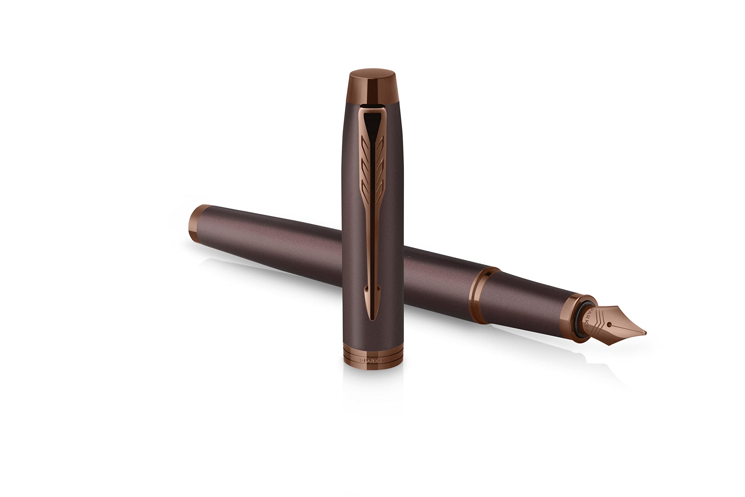 PARKER IM - Penna stilografica monocromatica con incisione | penna premium | confezione regalo | pantrone blu | elegante | regalo personalizzato | nome | inciso | anniversario (Burgundy)