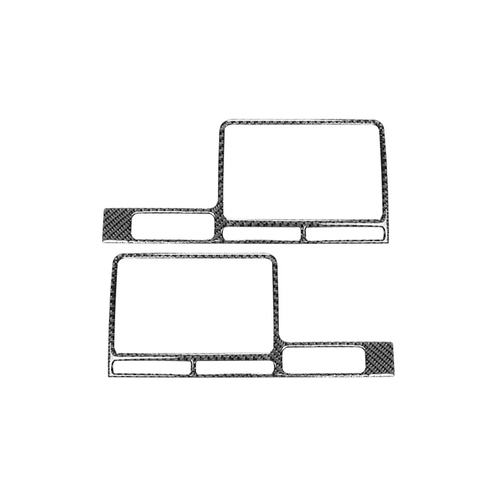 Roadster Central Control GPS Navigations Panel Trim Frame Decoration Sticker Compatible for Nissan GTR R35 Carbon Fiber Accessories Parts(Type1)