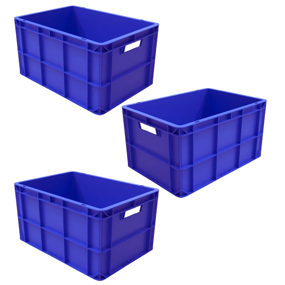 SINGHAL Multipurpose Heavy Duty Big Blue Portable Plastic Crate