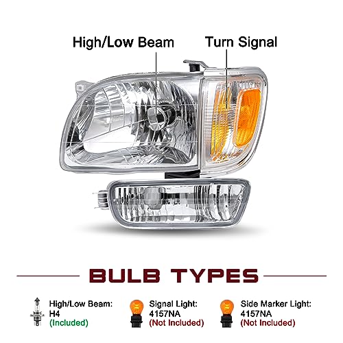 Image of JSBOYAT Headlight Assembly for 2001-2004 Toyota Tacoma CSL + BL