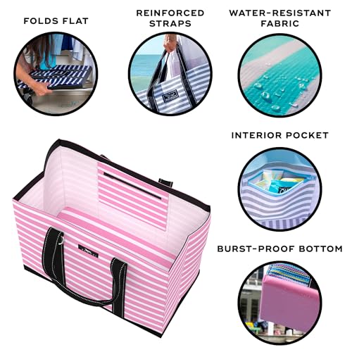 Image of SCOUT Original Deano Tote - Durable Lightweight Open Top Beach, Pool & Lake Bag, Inside Zip Pocket, Folds Flat