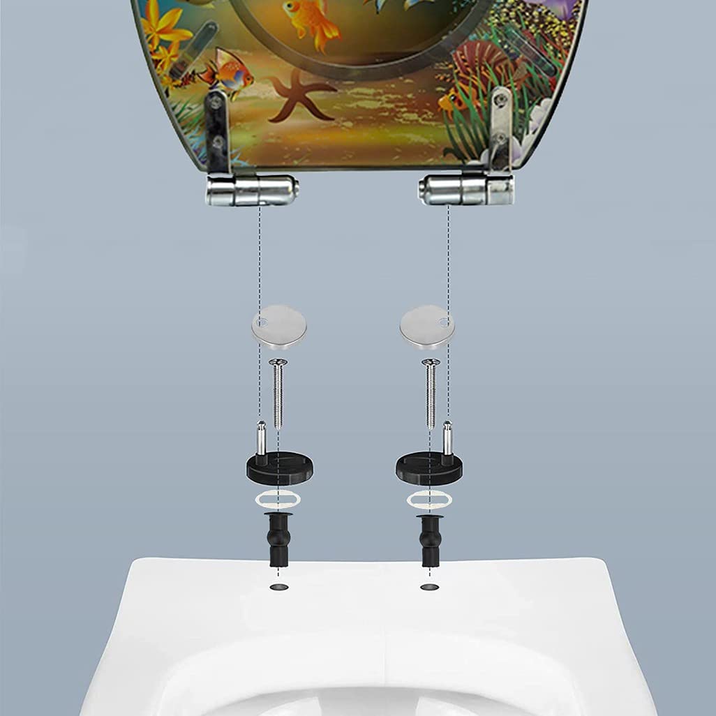 Sedile WC ovale con chiusura ammortizzata di marca Default per il bagno