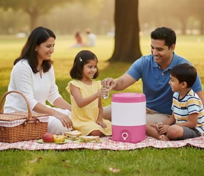 Image of Aqua Cool Water Jug | Long-Lasting Cooling up to 30 Hours | Heavy-Duty Insulated Water Container (Pink, 18 litres)